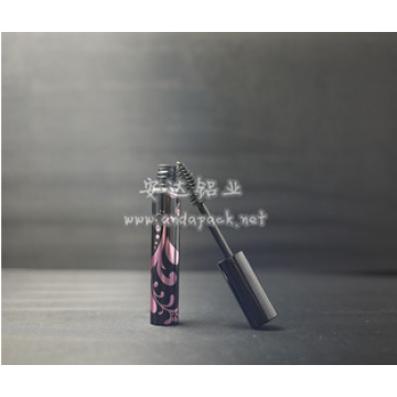 round aluminum colorful mascara tube with uv process